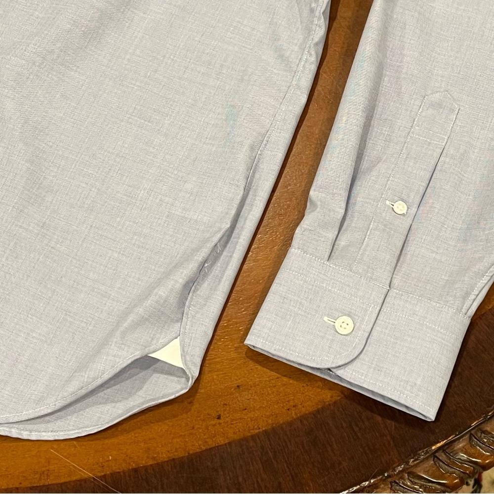 NEW J.Crew Men's Ludlow Stretch Cotton Dress Shirt Fairweather Blue 17.5/36‎ - Picture 8 of 16